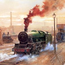 Схема вышивки «паровоз, пнк»