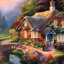 Схема вышивки «Сказочный домик»