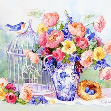 Схема вышивки «Барбара Мок. Натюрморт»