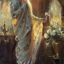 Схема вышивки «Девушка»