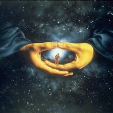 Схема вышивки «Мужчина и женщина в руках Господа»