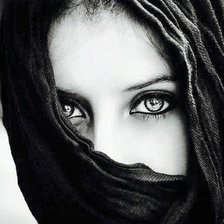 Схема вышивки «Женское лицо»