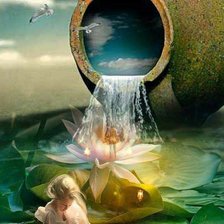 Схема вышивки «Кувшин и лилии»