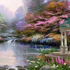 Схема вышивки «Томас Кинкейд»