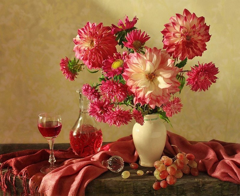 Натюрморт - букет, натюрморт, цветы - оригинал