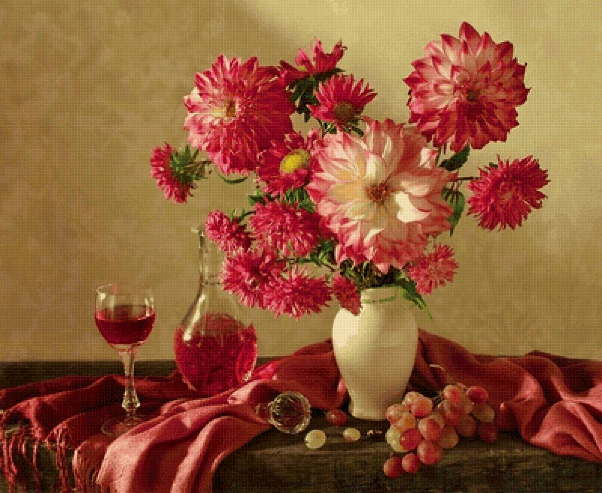 Натюрморт - букет, натюрморт, цветы - предпросмотр