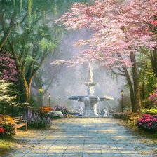 Схема вышивки «Томас Кинкейд»