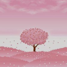 Схема вышивки «Одинокое дерево»