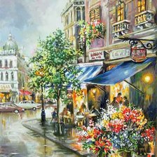 Схема вышивки «Улица»