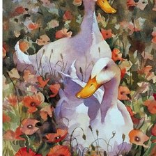 Схема вышивки «Утки»