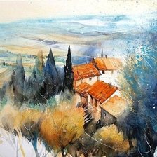 Схема вышивки «акварель»