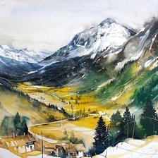 Схема вышивки «акварель»