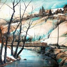 Схема вышивки «акварель»