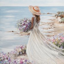 Схема вышивки «Девушка»