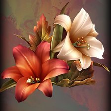 Схема вышивки «Лилии»