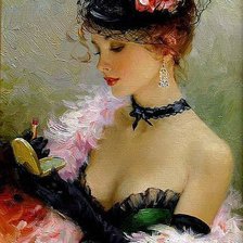 Схема вышивки «Девушка»