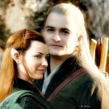 Схема вышивки «Леголаз и Тауриэль»