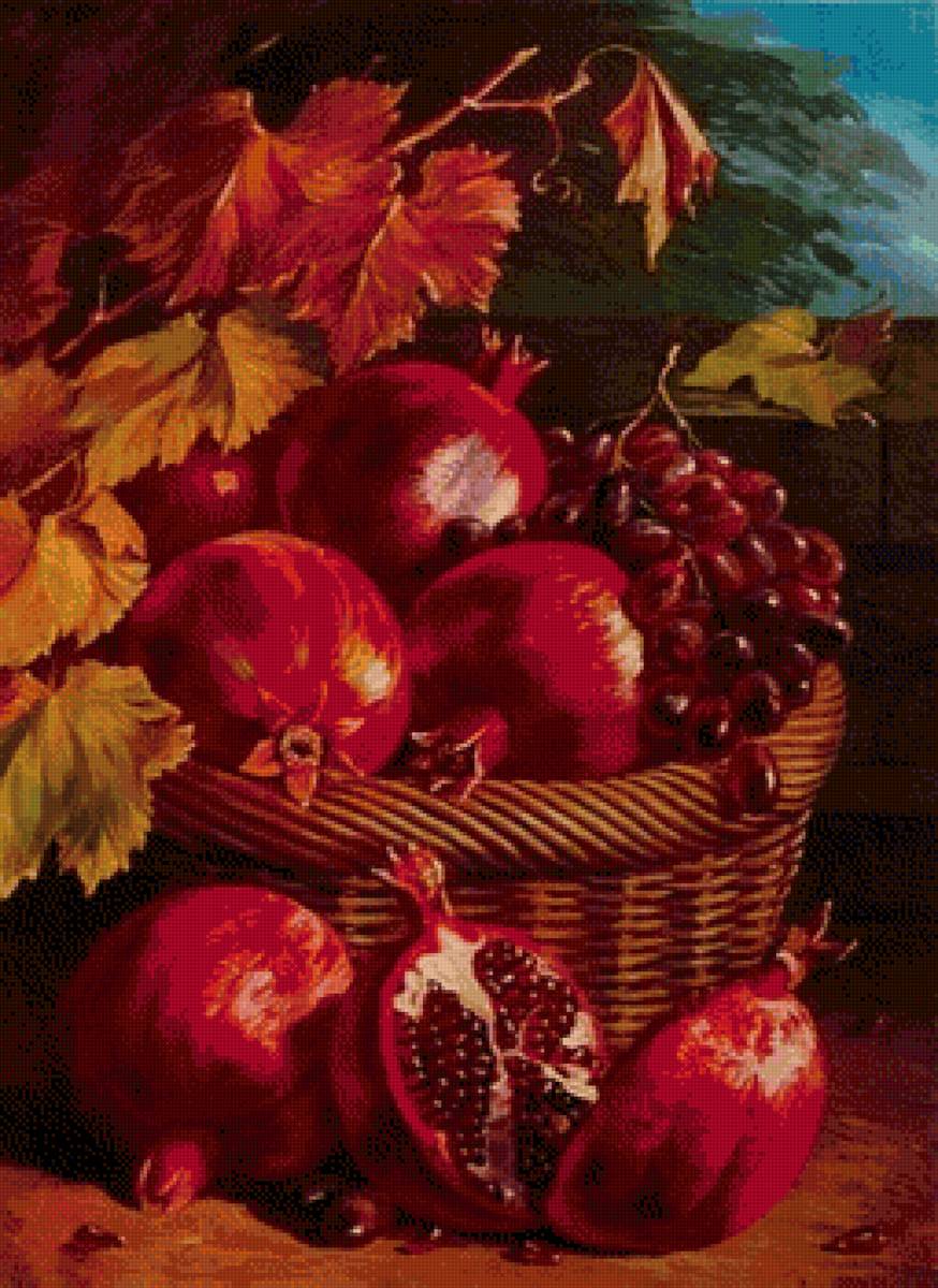 Гранат - натюрморт, фрукты, гранат - предпросмотр