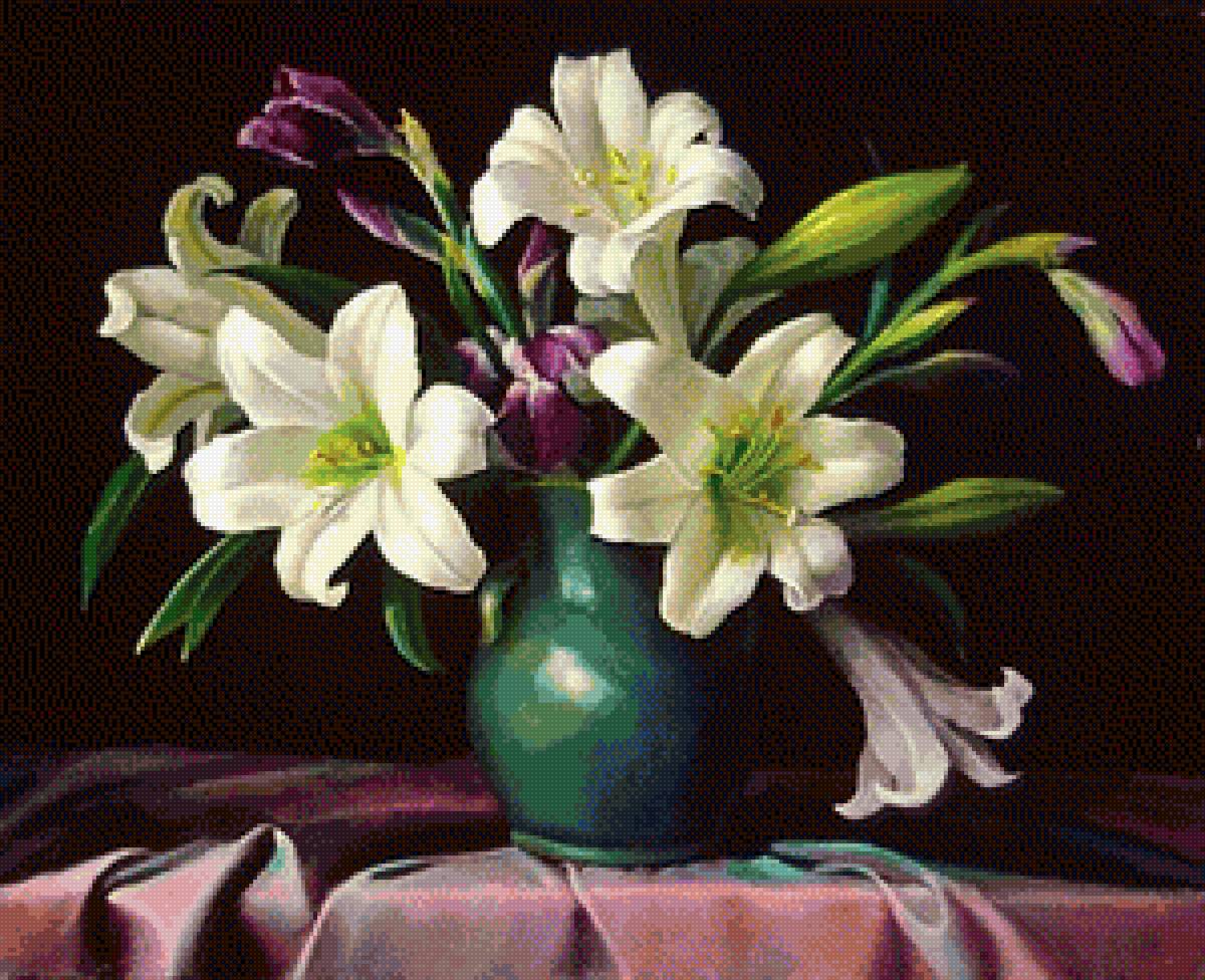 Лилии - лилии, букет, цветы - предпросмотр