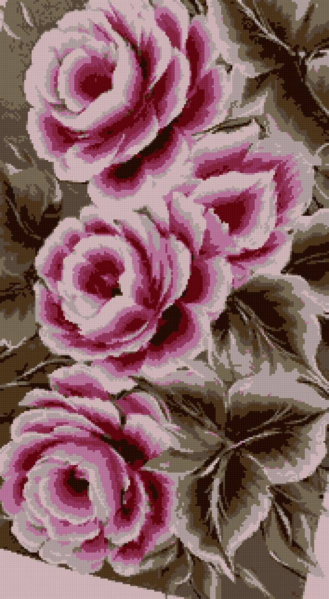 Розы - акварель, розы, цветы, натюрморт, рисунок - предпросмотр