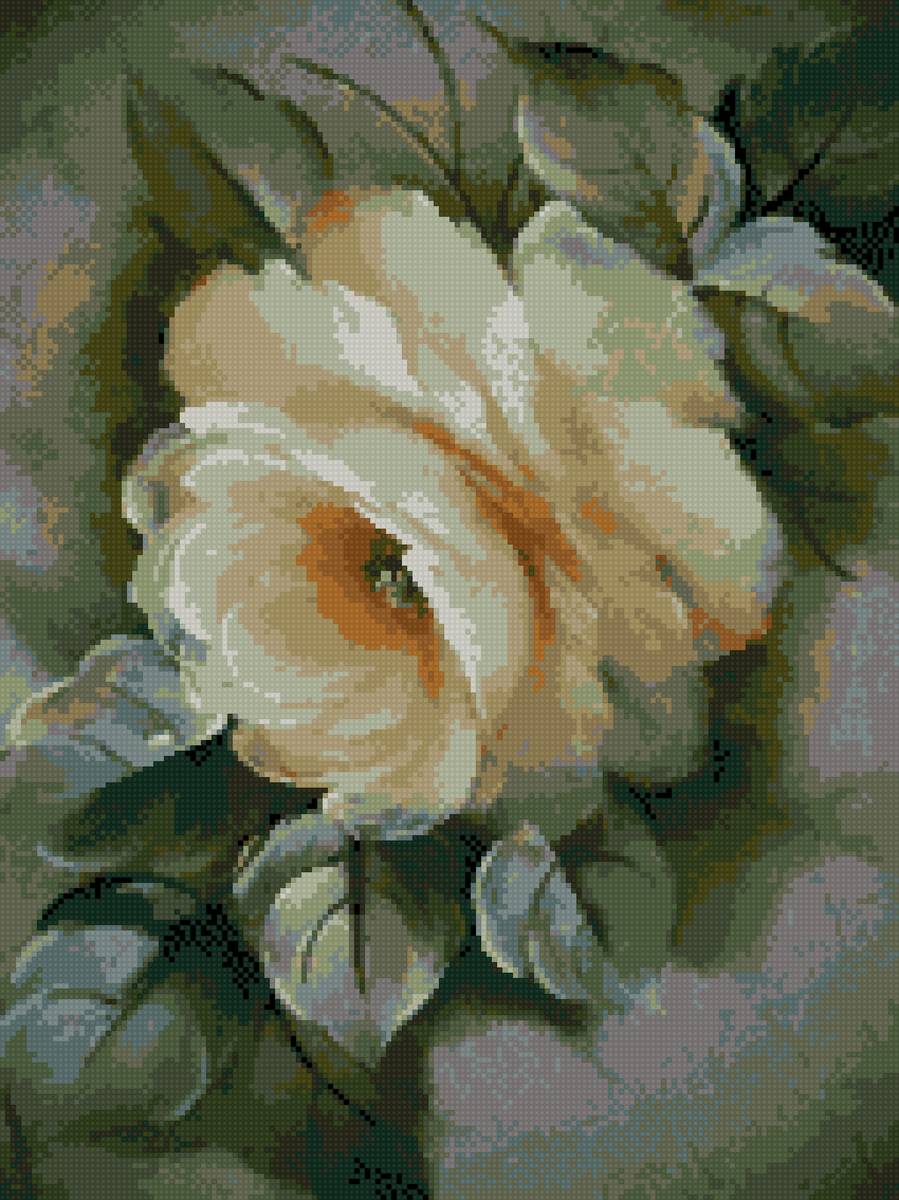 Белая роза - натюрморт, белые розы, цветы, рисунок, акварель, dmc - предпросмотр