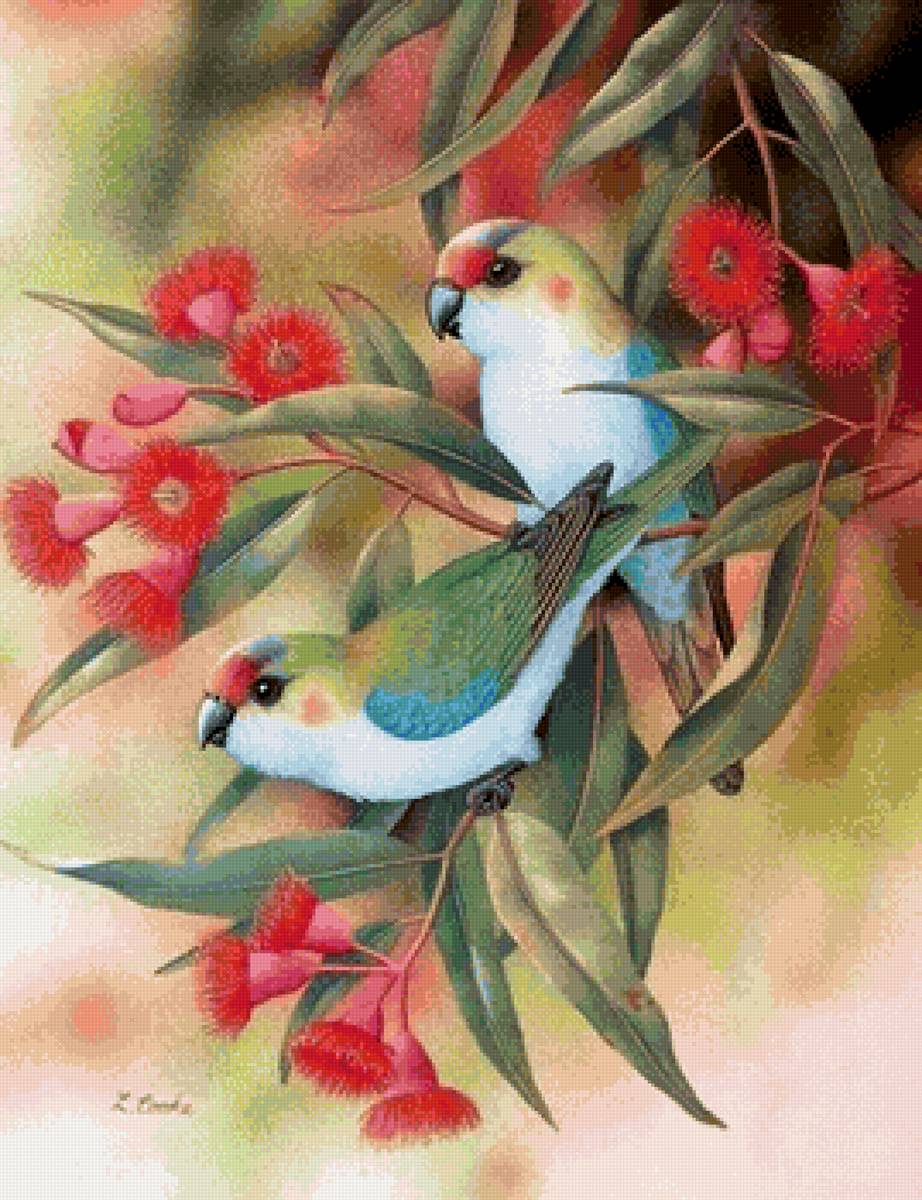 Птицы - цветы, птицы - предпросмотр