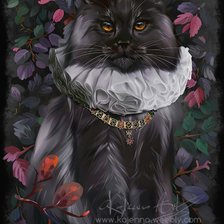 Схема вышивки «Котик-аристократ»