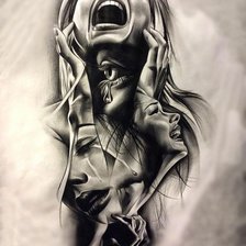 Схема вышивки «Боль»