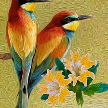 Схема вышивки «Птицы»