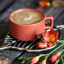 Схема вышивки «Кофе»