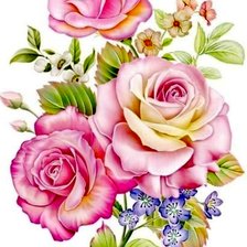 Схема вышивки «Розы»