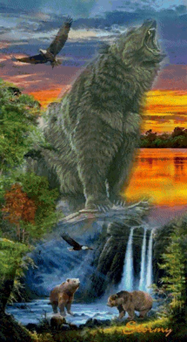 Вечер в тайге - тайга - предпросмотр