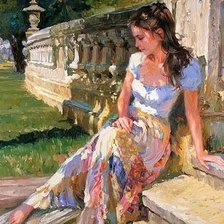 Схема вышивки «Девушка»