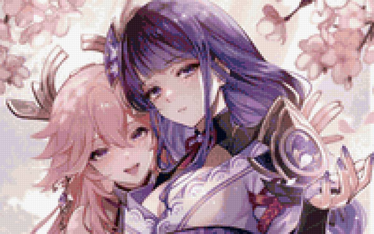 Грустный пейринг т_т - райден, яэ мико, геншин, баал, яэ - предпросмотр