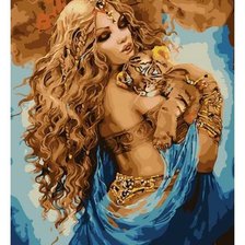 Схема вышивки «девушка»