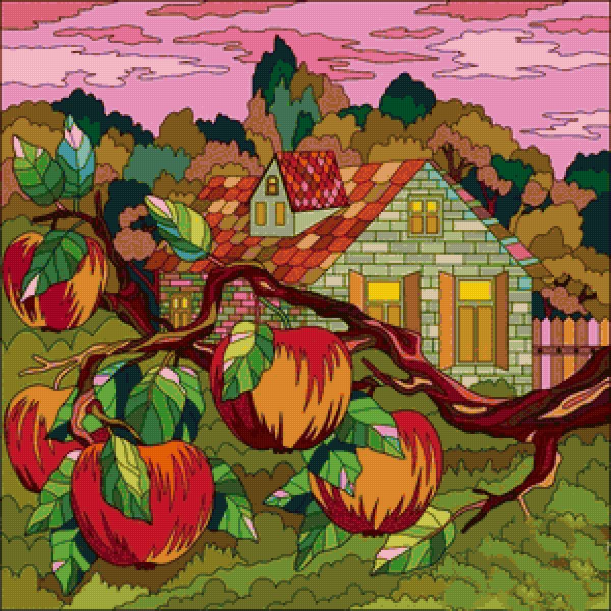 деревня - рисунок - предпросмотр