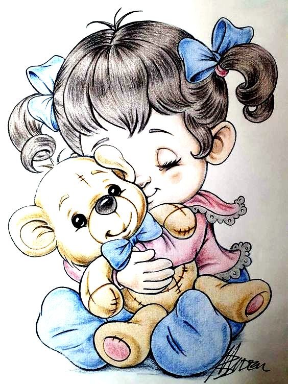 девочка - рисунок - оригинал