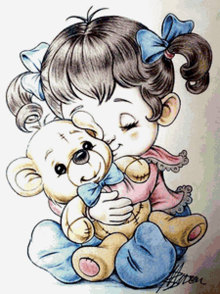 девочка - рисунок - предпросмотр