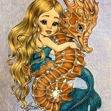 Схема вышивки «русалочка»