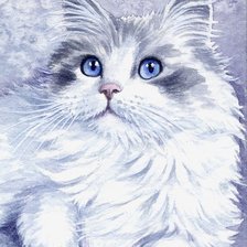 Схема вышивки «котенок»