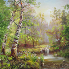 Схема вышивки «Летний лес»