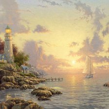 Схема вышивки «Томас Кинкейд»