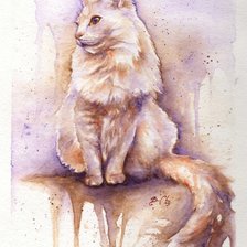 Схема вышивки «Котик»