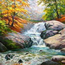 Схема вышивки «Водопад»