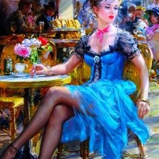 Схема вышивки «Кафе в Париже»