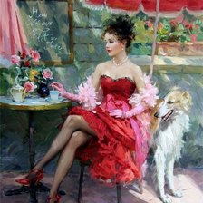 Схема вышивки «Кафе в Париже»