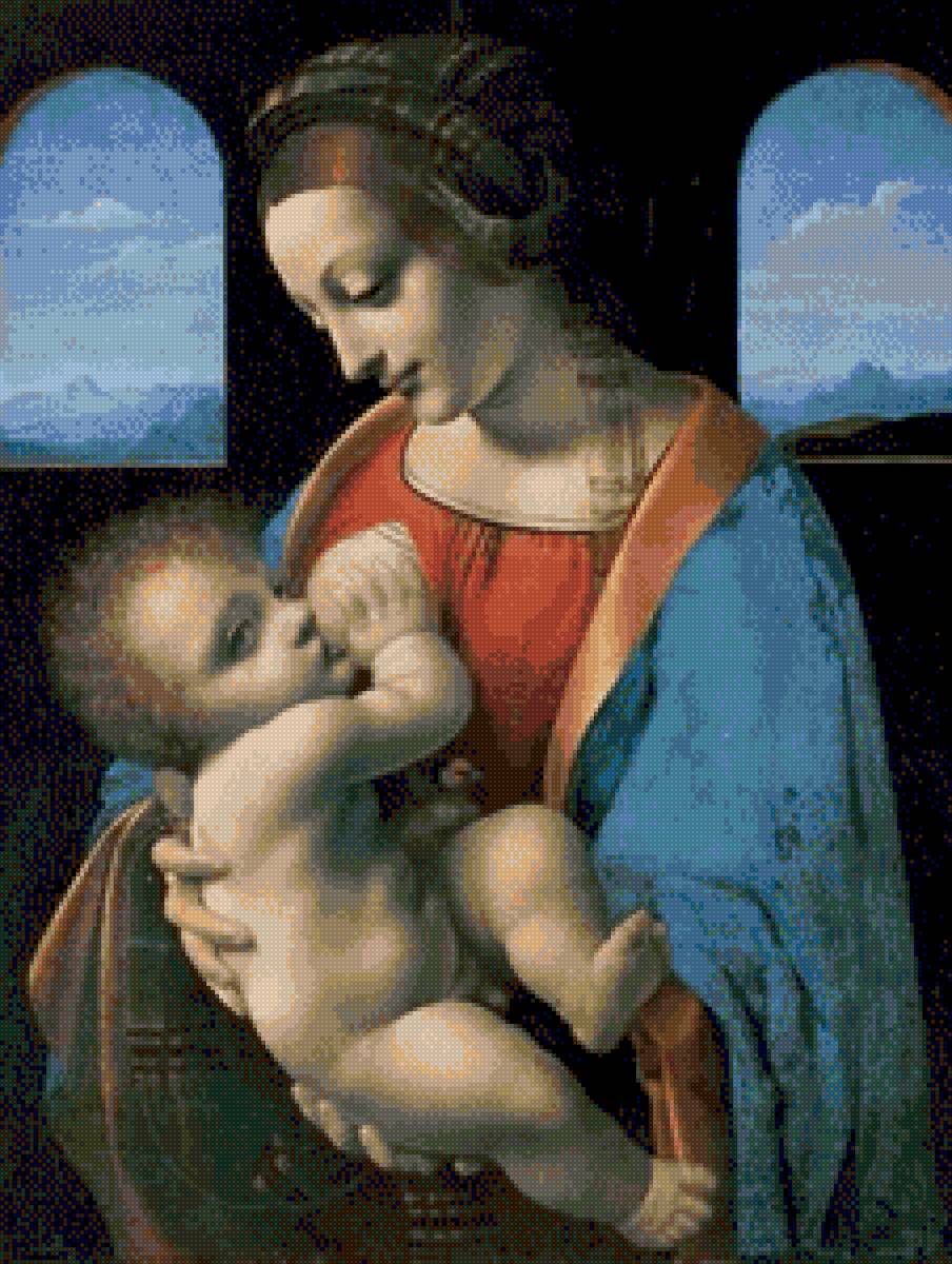 Леонардо да Винчи Мадонна Литта - предпросмотр