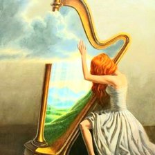 Схема вышивки «Игра на арфе»