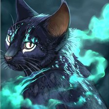 Схема вышивки «Чёрный кот»