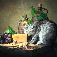 Схема вышивки «Сыр бывает не только в мышеловке»